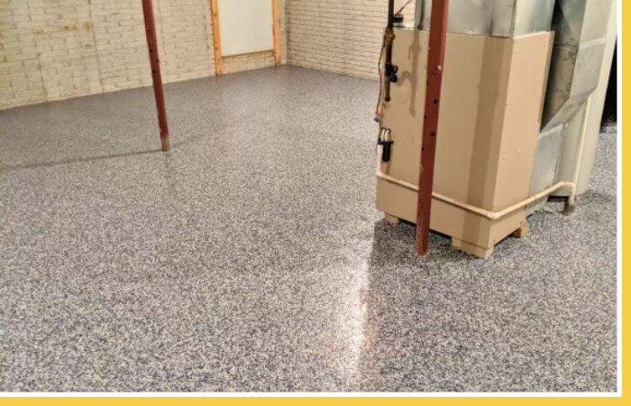 freshly coated basement