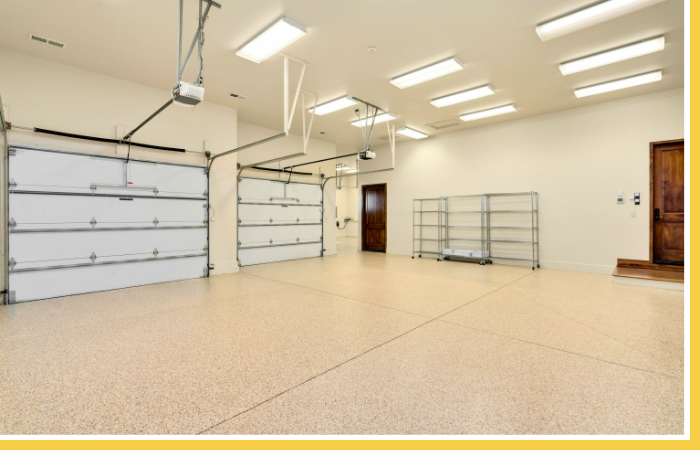 concrete floor in garage