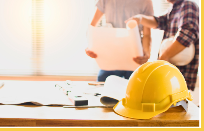contractor and protective helmet