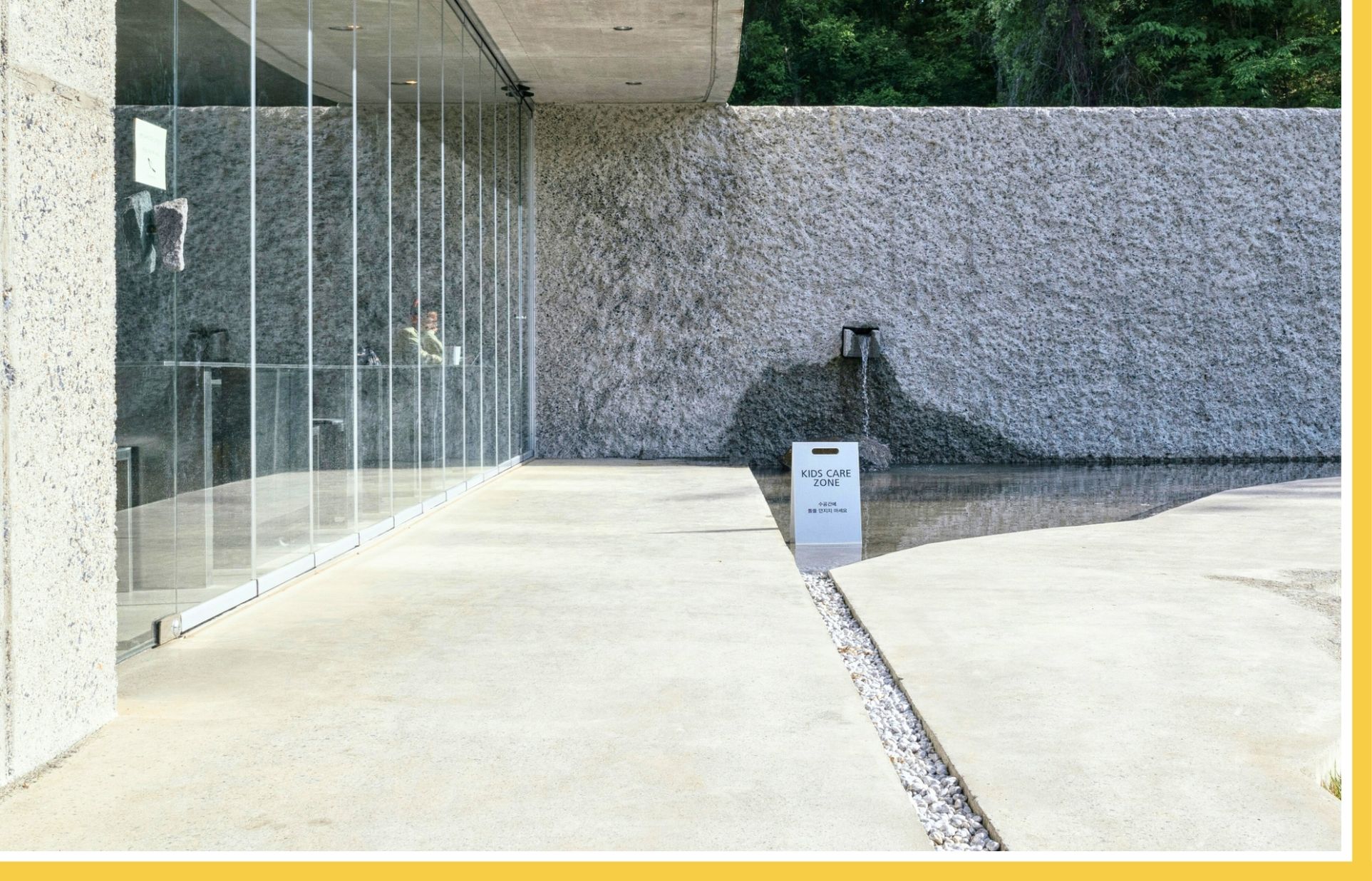 concrete floor outside business