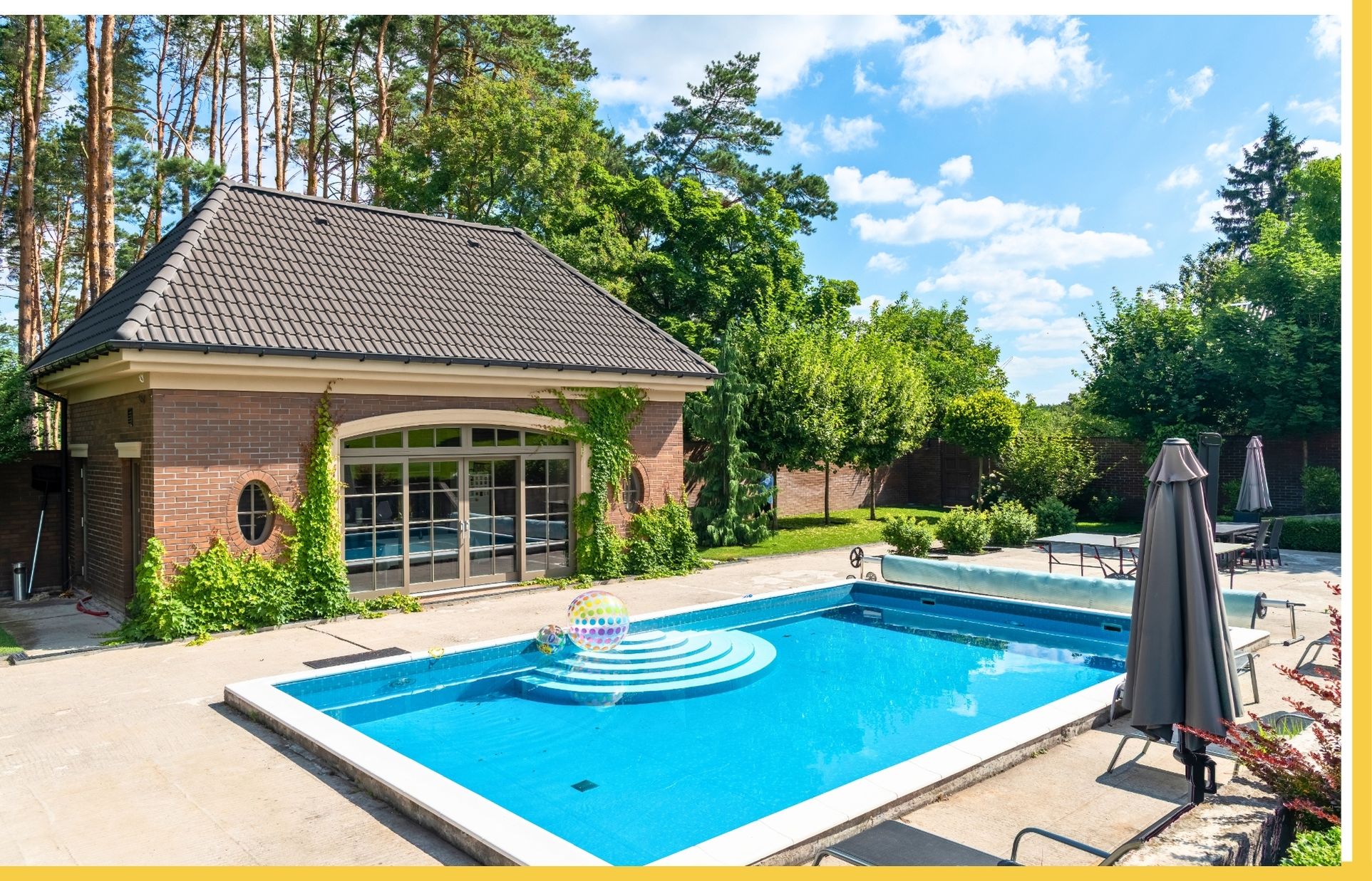 concrete floor near pool