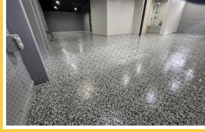 Basement polyurea flooring