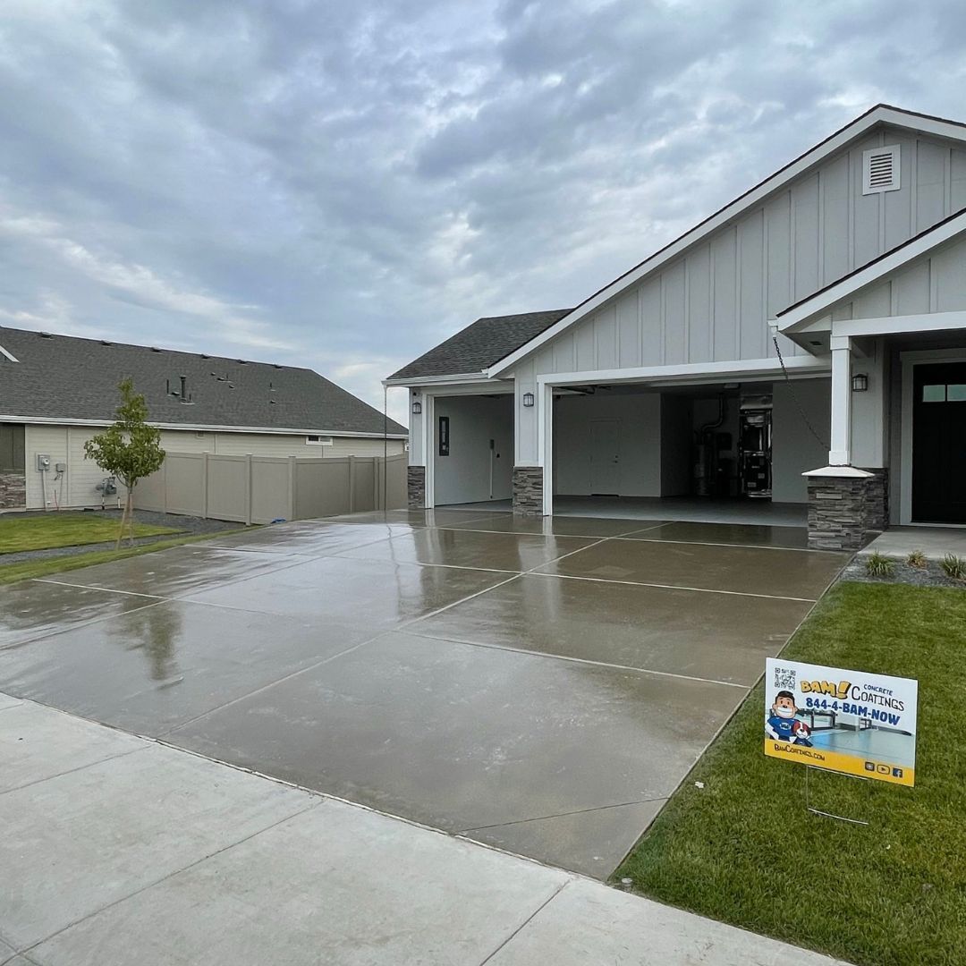 driveway with fresh coating