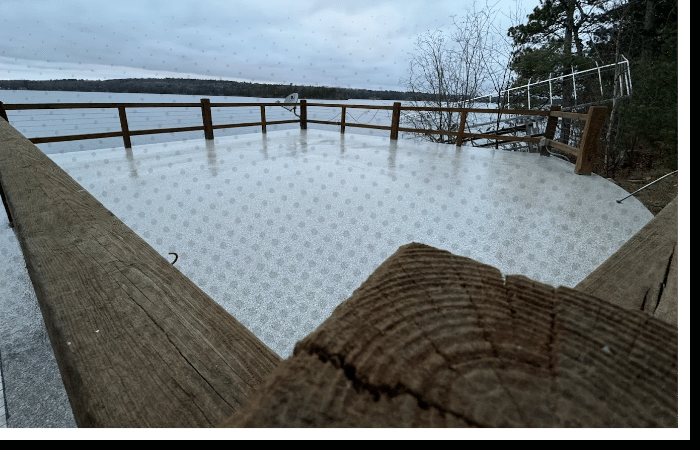 Waterproof Polyurea deck coating with UV protection for lakeside balconies | Flexible exterior coating