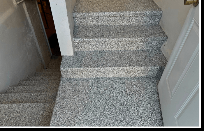 resurfaced stairs