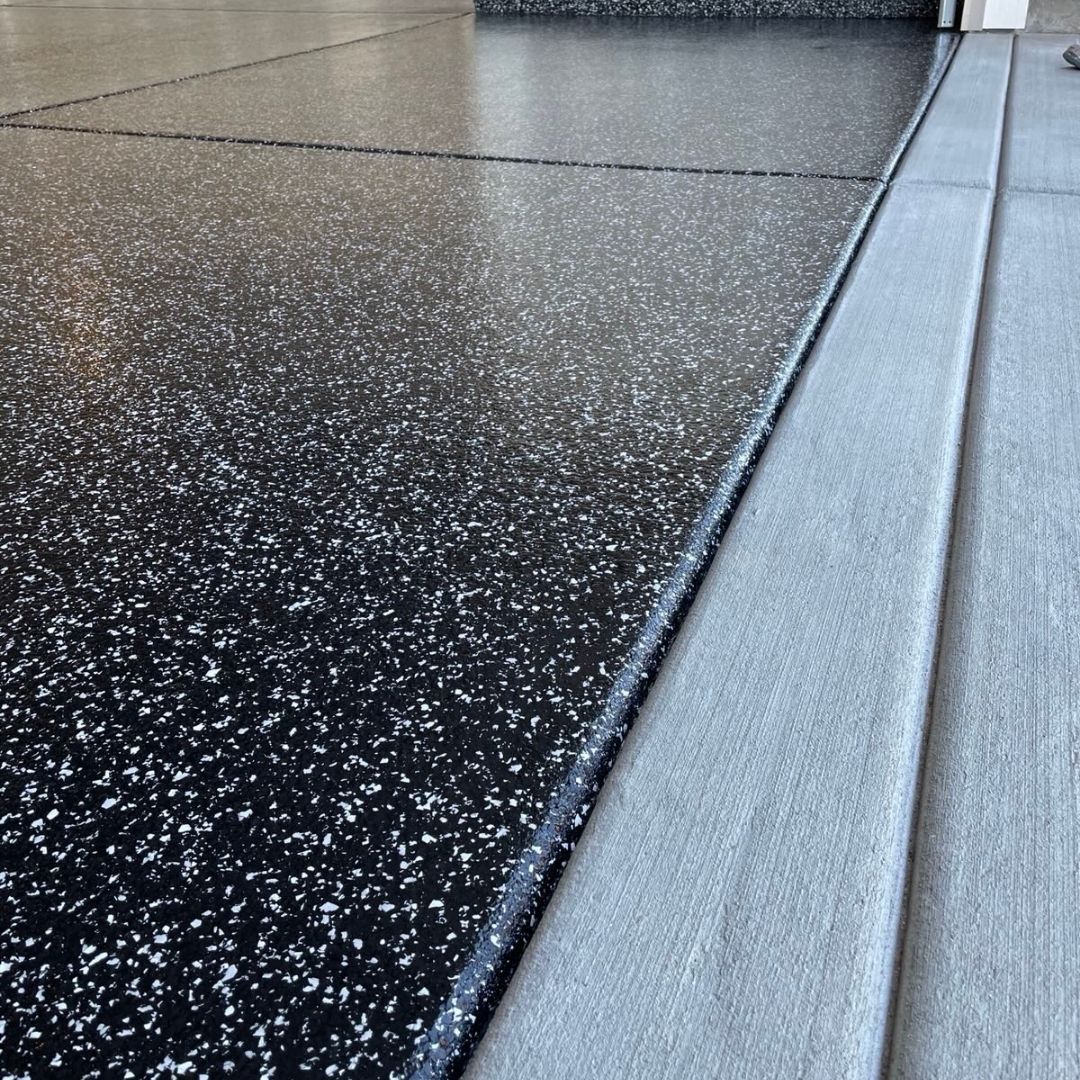 closeup of polyurea flooring