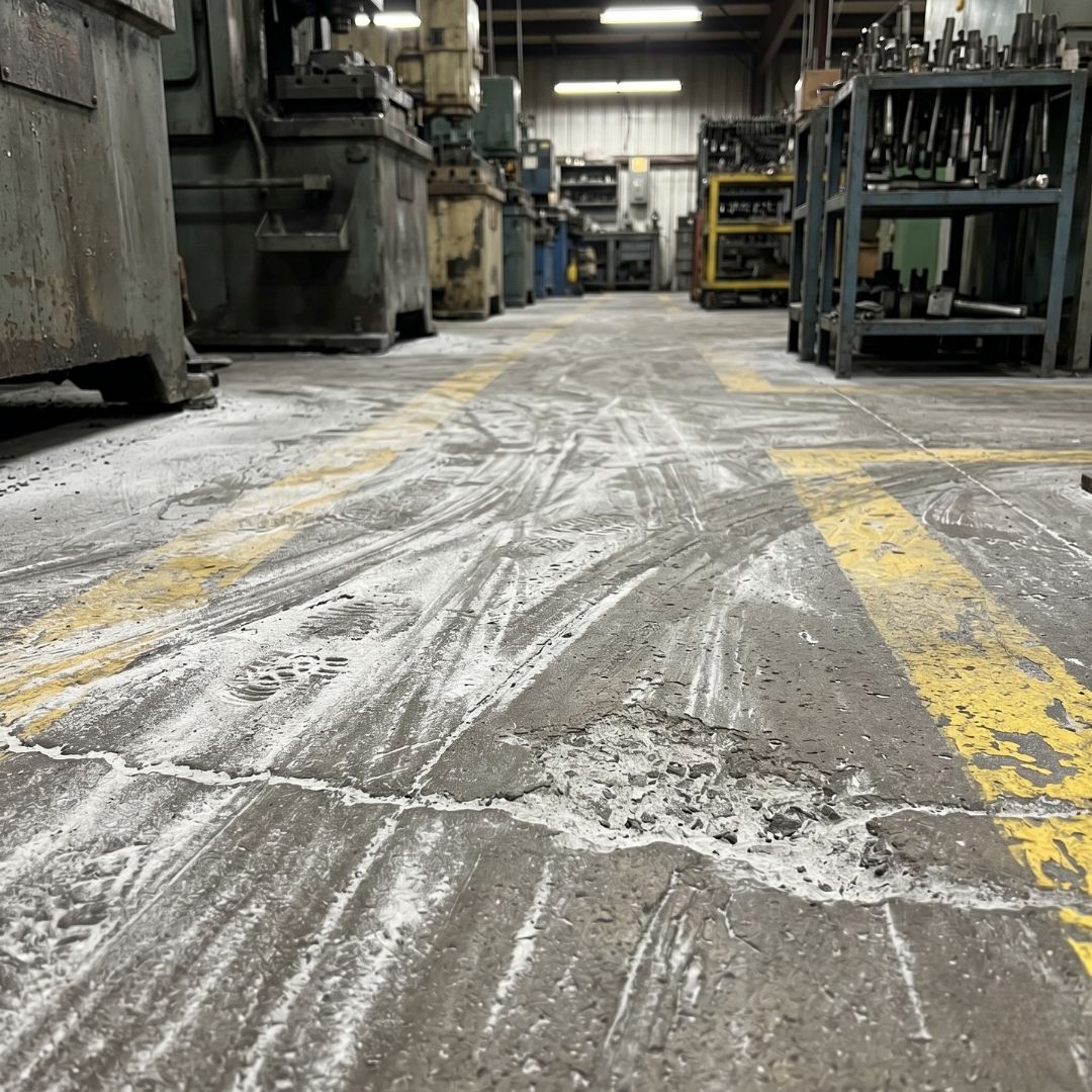 a dusty factory floor