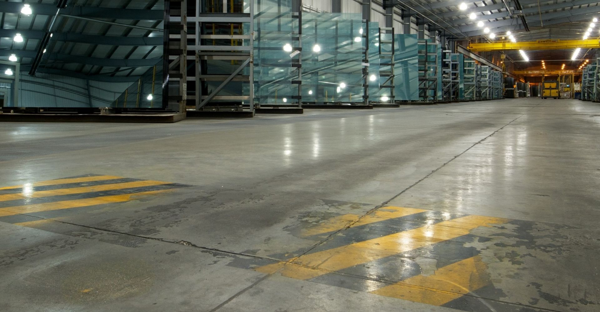 a marked factory floor